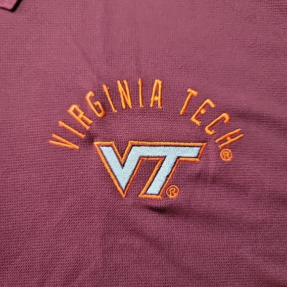 Russell Maroon Virginia Tech Hokies NCAA Classic Dot Mesh Polo Shirt Men's 2XL. - Picture 3 of 6
